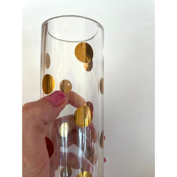 Kate Spade - Lenox Pearl Place Vase, 7.5"H, gold dots, crystal - Picture 4 of 4